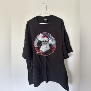 Santa Skull Rocky’s Harley Davidson Tshirt